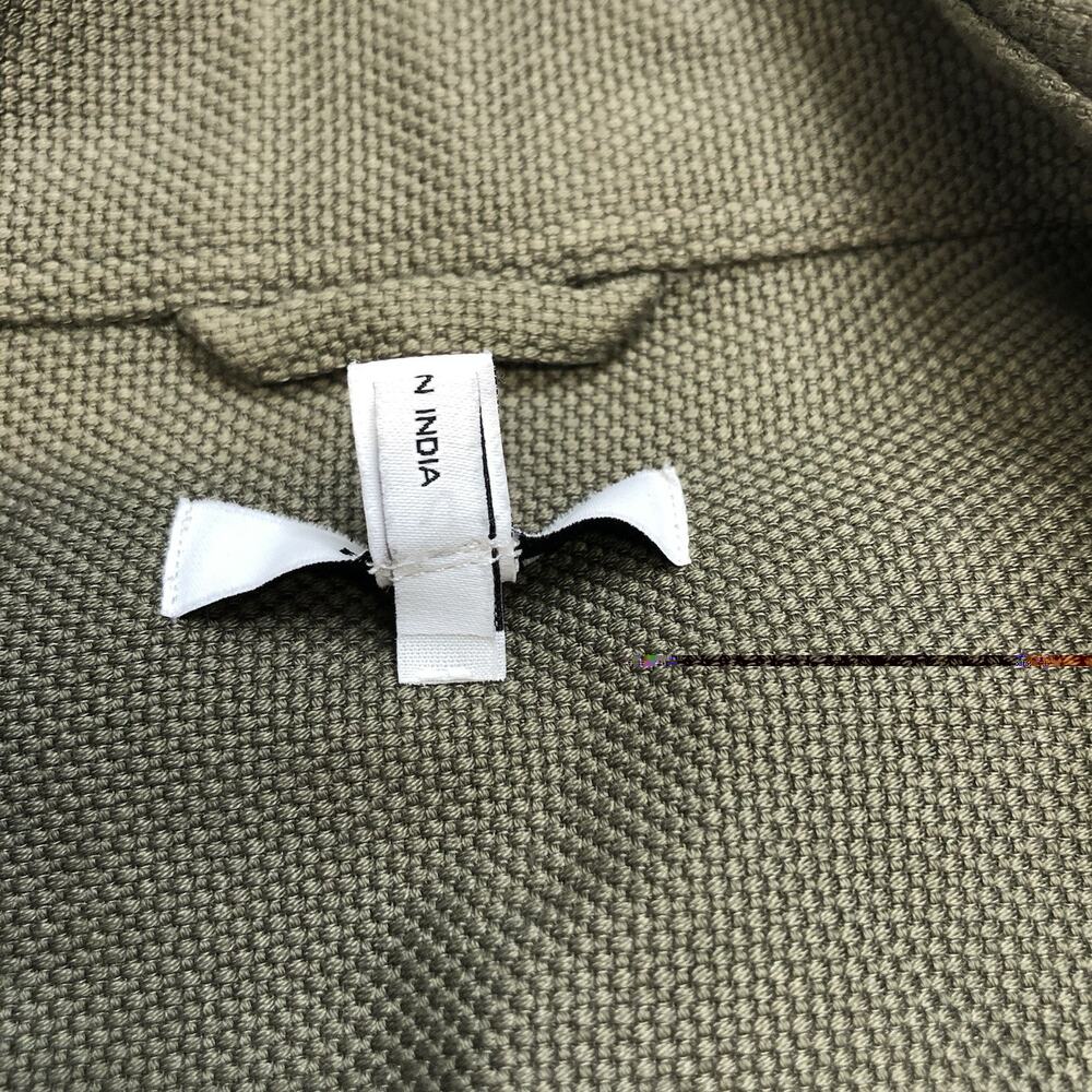 Reiss Men’s Nico Cotton Press Stud Overshirt Small Olive Green 100% Cotton - Picture 5 of 10
